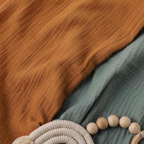 Image of Muslin Receiving Blankets, Neutral Blanket Swaddling for Newborn Boys and Girls, 5 Pack Breathable and Skin-Friendly Swaddle Wrap for Infant Baby (Bright Colors)