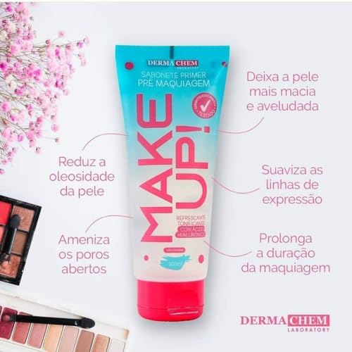 Sabonete Facial Primer | Ácido Hialurônico | Reduz Poros | Hidratação | Prepara a Pele | Make
