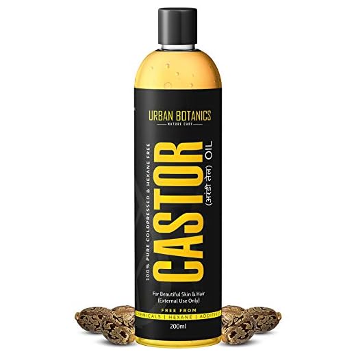 UrbanBotanics® Cold Pressed Castor Oil for Hair Growth, Skin Care, Moisturising Dry Skin, Nails, Eyelash - Virgin Grade - Organic, Hexane Free - 250ml