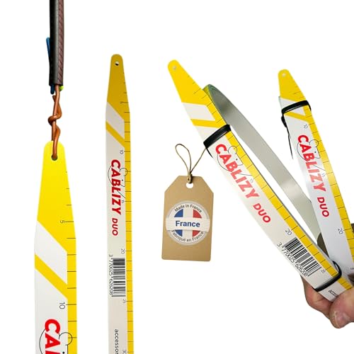CABLIZY DUO - Aiguille Electricien Easygrip 3m + 1m50 – Passe Cable Mural Électricien - Tire Fil Flexible, Ultra-Résistant pour Passages Compliqués,...