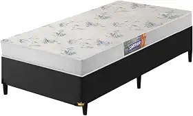 Cama Box Solteiro Colchão De Espuma D20 Supreme Branco 78x188x50cm Gazin