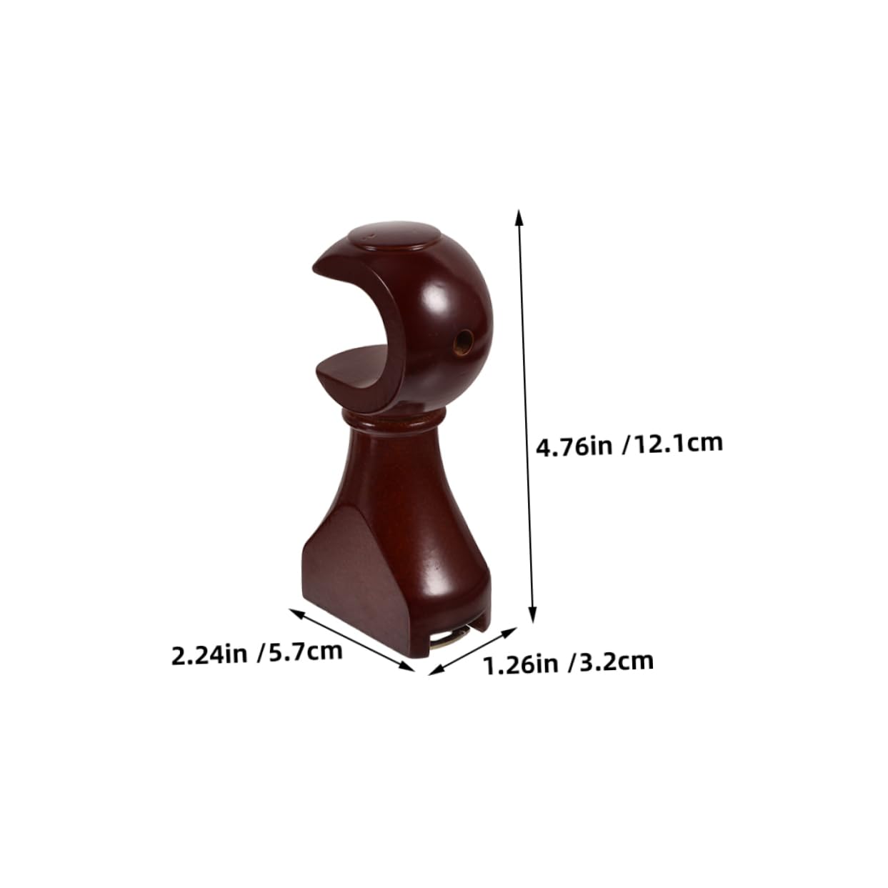 ULTECHNOVO Supporti per Asta per Tende in Legno, 4 Pezzi, Staffe da Finestra, Base Singola e Doppia, Supporto Stabile per Binari e Finestre