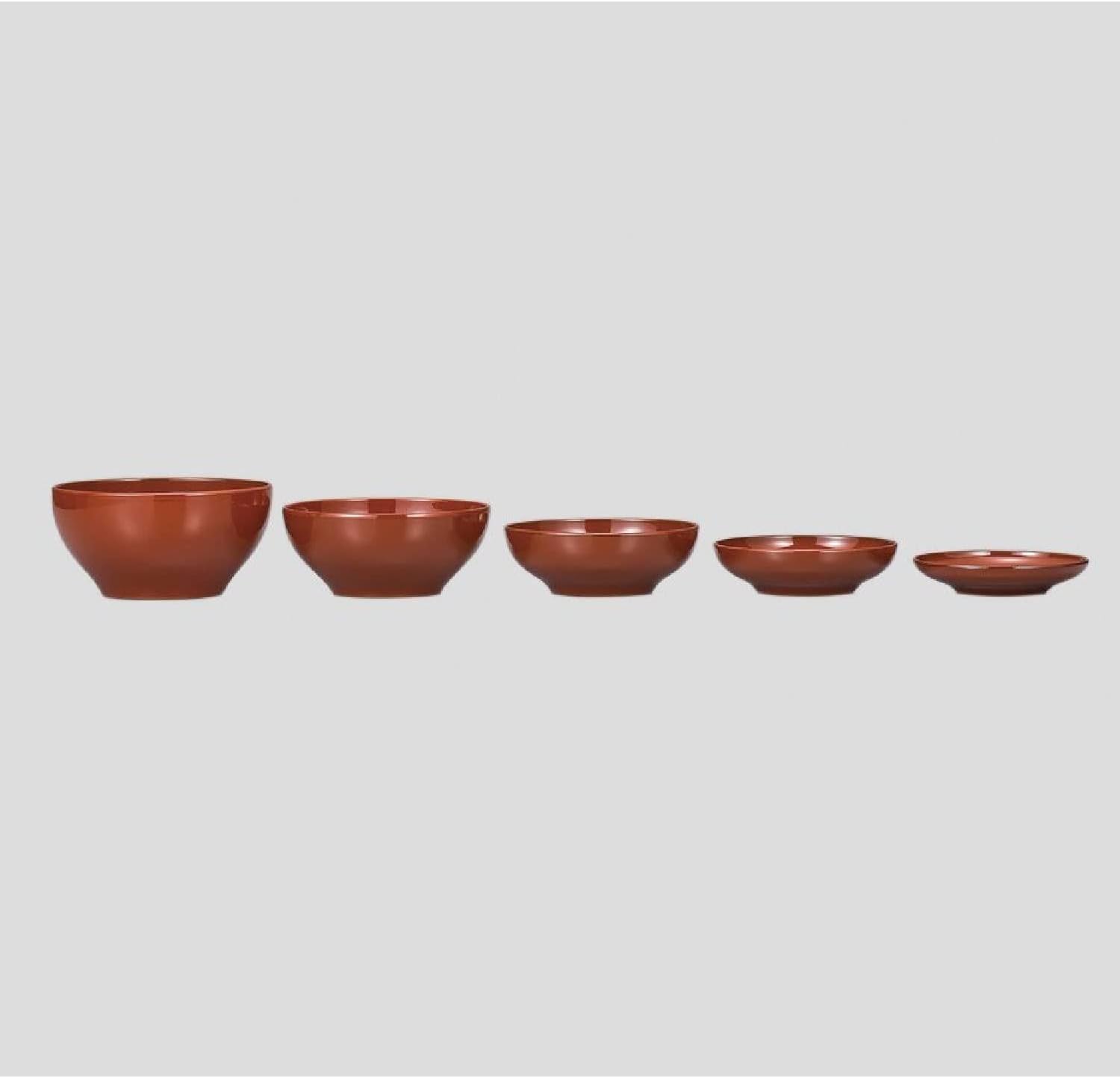 Amazon.co.jp: 山中漆器 木質 5ッ組応量器 (洗朱) : ホーム＆キッチン