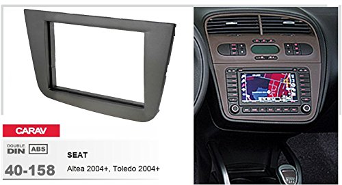 40-158 Façade d'autoradio Double DIN pour Seat Altea Toledo 2004+ Seat Altea XL 2006+ - Anthracite