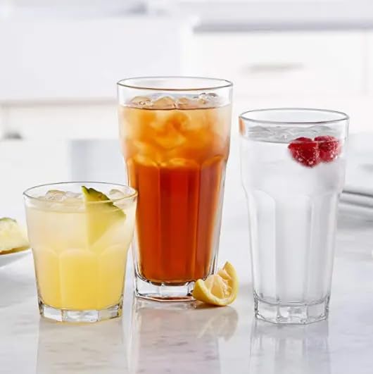 Avastro (Pack of 2 Glass Tumbler - Pack of 2, Clear, 450Ml Glass Set Water/Juice Glass 450 ml, Glass, Clear 1