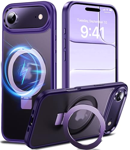 Coque iPhone 17 Air avec anneau support pour visionnage vidéo et recharge MagSafe