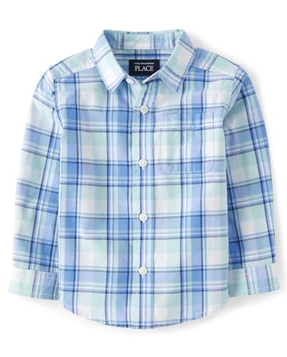 Image of The Children's Place Big Boys' Long Sleeve Poplin Button Down Shirt
