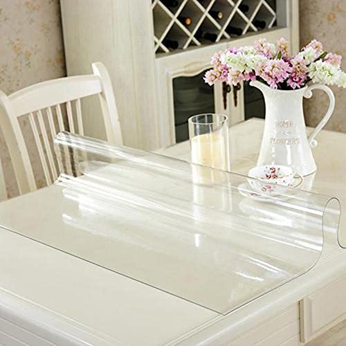 Nappe transparente pour repas de fêtes et table de camping en PVC 2 mm