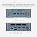 BOSGAME E2 Mini PC Ryzen 5 3550H(Max 3.7GHz) DDR4 Mini Computers, 16GB RAM 512GB NVMe SSD, Dual HDMI, 4 USB Ports, 1 RJ45 Ethernet Ports, Wi-Fi 5, BT5.0