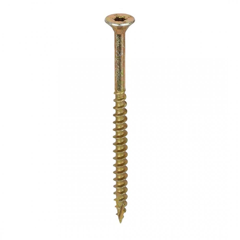 Timco Yellow Pack Of 100-6.0 X 90 C2 Clamp-Fix Multi-Purpose Premium Screws - Tx - Double Countersunk