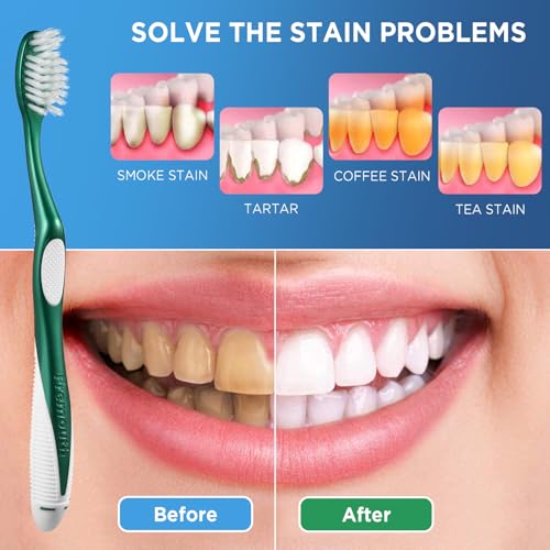 Image of Fremouth Extra Soft Toothbrushes for Adults, Cross Bristles, 6 Count