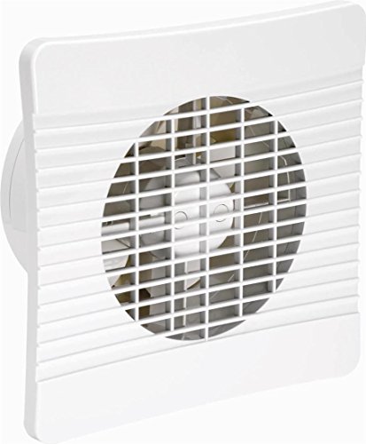 Air Vent 435403 - Kitchen Extractor Fan 6/150mm - Low Profile/Slimline - With Integral Butterfly Style Shutters, White