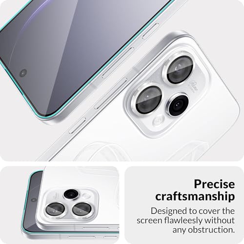 Image of ArmourPro Edge to Edge Tempered Glass for Oppo Reno 15 with Silver Camera Ring Guard, 9H Screen Protector, Anti-Scratch, Anti-Fingerprint, Bubble-Free Installation Kit
