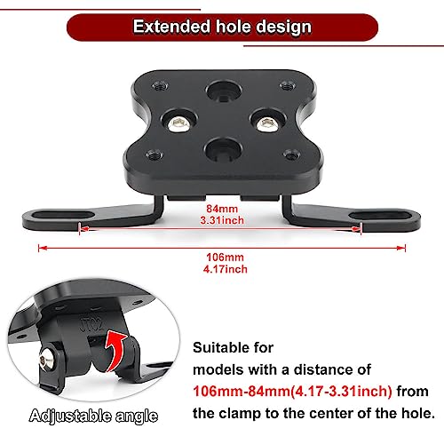 Xitomer Universal GPS Bracket Adapter, Fit for DR650 Tenere 700 CB1000R Grom MSX125 Monster 800 Versys 650 DR-Z400SM, Compatible with Garmin/Tomtom Mount (AMPS Hole)