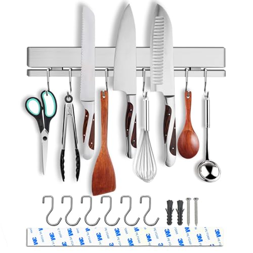 HomeSimplex 12 Inch Magnetic Knife Holder for Wall with 6