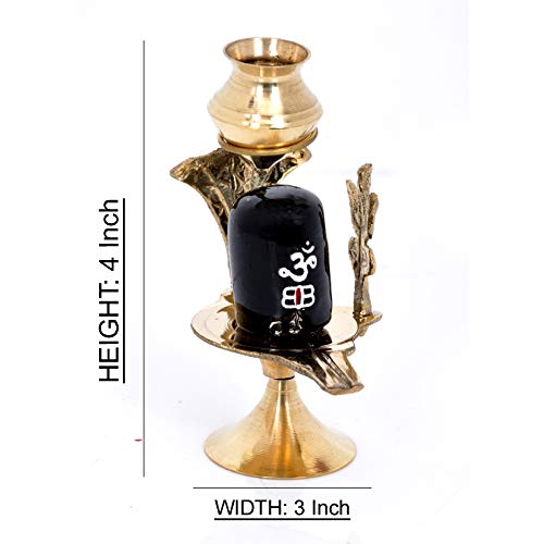 Hashcart Shiva-beeld met Ling-symbool / Shivling beeld voor Puja, van messing, decoratie voor thuis, geschenk, metaal… - Afbeelding 4