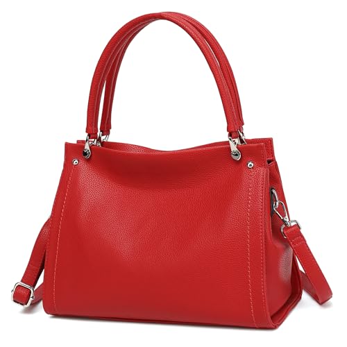 Image of KOGTLA Lychee-textured Vegan Leather Purses for Women, Sturdy Ladies Handbags with Adjustable Satchel Strap, Tote Hobo Bags | Lychee-textured