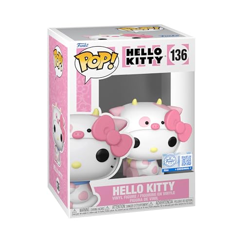 Funko Pop! Sanrio: Hello Kitty - Hello Kitty in Cow Cosplay - winylowa figurka kolekcjonerska - pomysł na prezent - oficjalne towary - zabawka dla dzi