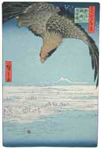 歌川広重を含む木版画作品13枚セット 3枚セット 8種より A3 / 歌川広重 日本製 木版画複製 絵画