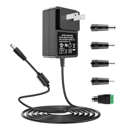 Image of 24V 1A DC Power Supply, 100-240V AC to DC 24V 1A Power Adapter UL Listed