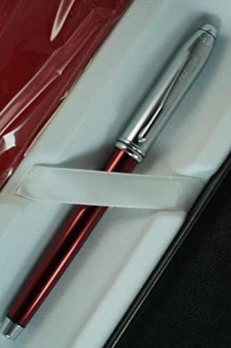 Bolígrafo roller Cross Townsend rojo con funda miniatura 6