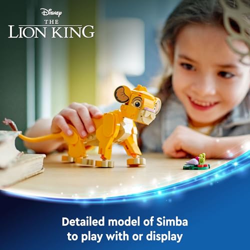 Disney Simba The Lion King Cucciolo Giocattolo - Gioco da collezione e display Set - Regalo di compleanno per bambina e ragazzo di 6 anni - Modello dettagliato di Disney Simba - 43243 - Lego - Immagine 1