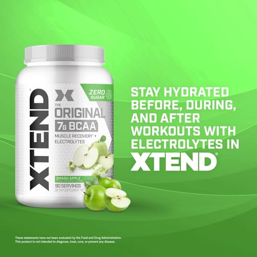 Image of Scivation Xtend XTEND Original BCAA Powder 7g BCAA and 2.5g L-Glutamine, Sugar Free Post Workout Muscle Recovery Drink with Amino Acids for Men & Women, 90 Servings