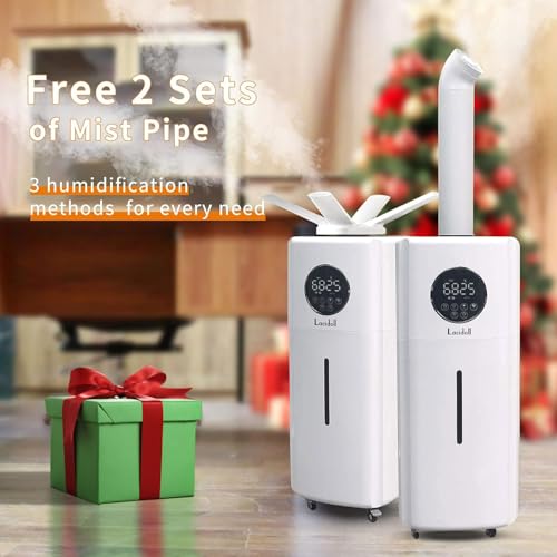 Humidifiers for Large Room Whole House Humidifier for Home 2000 sq.ft, 5.5Gal Cool Mist Top Fill Humidifier Floor Humidifier 21L 2000ML/H Dual 360° Nozzles 3 Speed