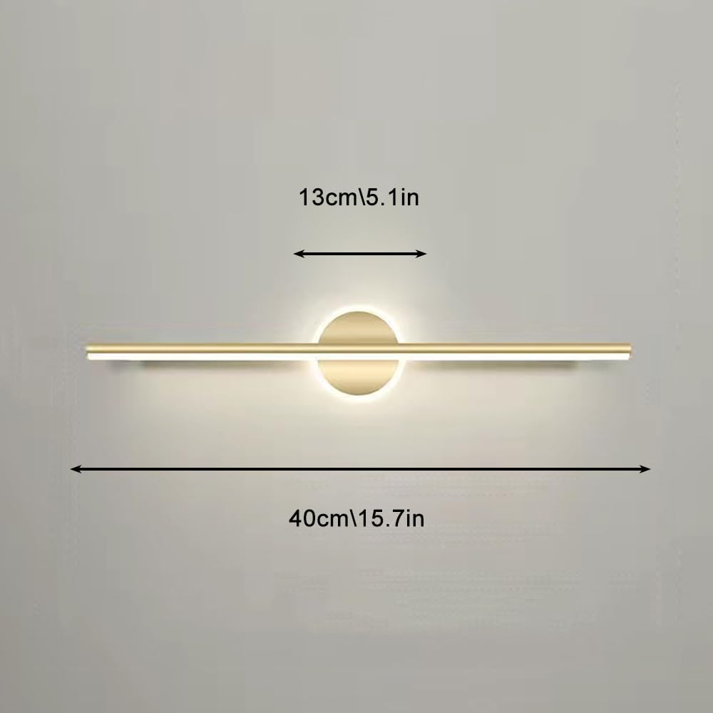 LED Finitura Dorata Lampada Barra Moderna Illuminazione lineare Luci Specchio Interni Lampade Parete Trucco per toeletta Luce da Bagno