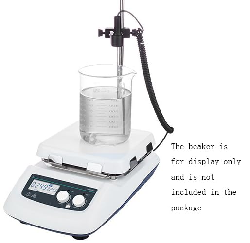Magnetic Hotplate Stirrer Lab Hot Plate Stirrer Magnetic Mixer with Speed Range 100 to 1500rpm Max Strring Capcacity 20L(H2O) φ184mm Glass-Ceramic Plate Hot Plate RPM Increment 10rpm
