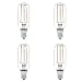 HERO-LED T8-DS-2W-WW27 T8 E12 2W Candelabra Style LED Vintage Antique Filament Bulb, 25W Equivalent, Warm White 2700K, 4-Pack(Not Dimmable)