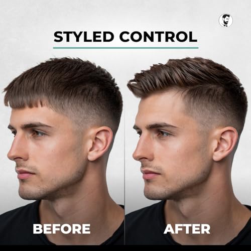 Gentlemen Republic Refined Hair Gel for Men 16oz - Professional Formula for 24 Hr Shine and Strong Hold, Humidity Resistant Styling Gel for hair, 100% Alcohol-Free and Never Flakes, Made in USA - 2pk