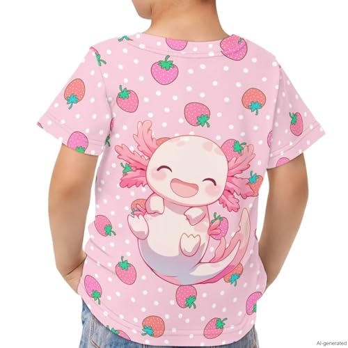 Image of WELLFLYHOM Kids Tshirts Girls Boys Short Sleeve Crewneck Tees Shirts Casual Sport Pullover Tops Size 3-16 Years