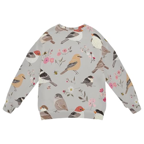 JUNZAN Cute House Sparrow Birds Kids Boys Hoodie Sweatshirt Fleece Hoodie for Boys Athletic 4T2