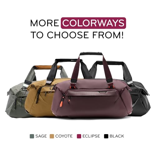 Image of Peak Design Travel Duffel 35L, Eclipse, Weatherproof, Extra-Wide Zip, 4 External Pockets, Fits Packing & Camera Cubes, Ideal Weekend Bag, Versatile Duffel for Travel & Everyday Use