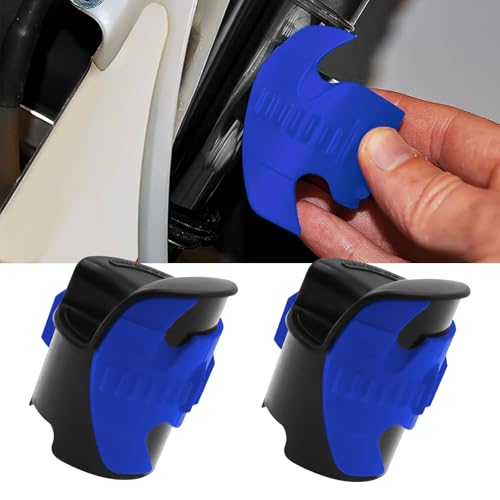 Image of 2 PCS Motorcycle Dirt Bike Fork Saver Seal Cleaner Tools, Motorcycle Front Fork Oil Level Seal Removal Tool Clean Driver, Fork Shock Absorber Repairing Maintenance Tool Set (Blue)