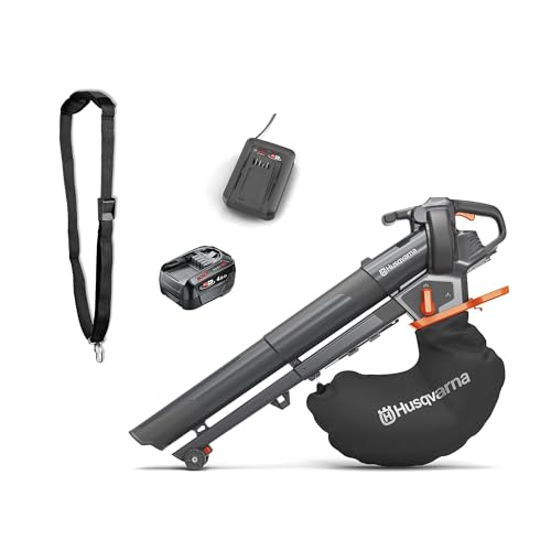 Husqvarna Souffleur à Batterie Aspire B8X-P4A avec Batterie et Chargeur, 3 Vitesses, Tube Détachable, Facile à Utiliser