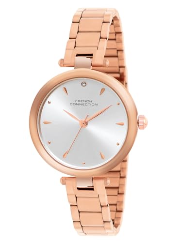 French Connection Analog Silver Dial Womens Watch-FCN0103RGM (B0D8L83T3M) Amazon Price History, Amazon Price Tracker