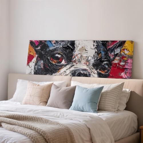 Tableau abstrait de terrier imprimé sur toile panoramique grand format