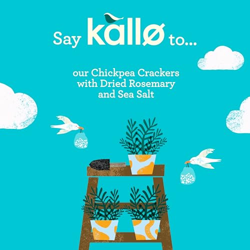 Kallo Rosemary & Sea Salt Veggie Thins Crackers | Healthy Snacks High Fibre, Plant Protein, Gluten Free & Baked | 100g Single Pack