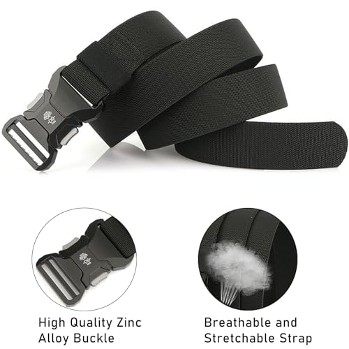 Stretch Tactical Belts for Men Military Work Rigger Hiking 1.5" Wide Elastic Web Quick Release Belt4