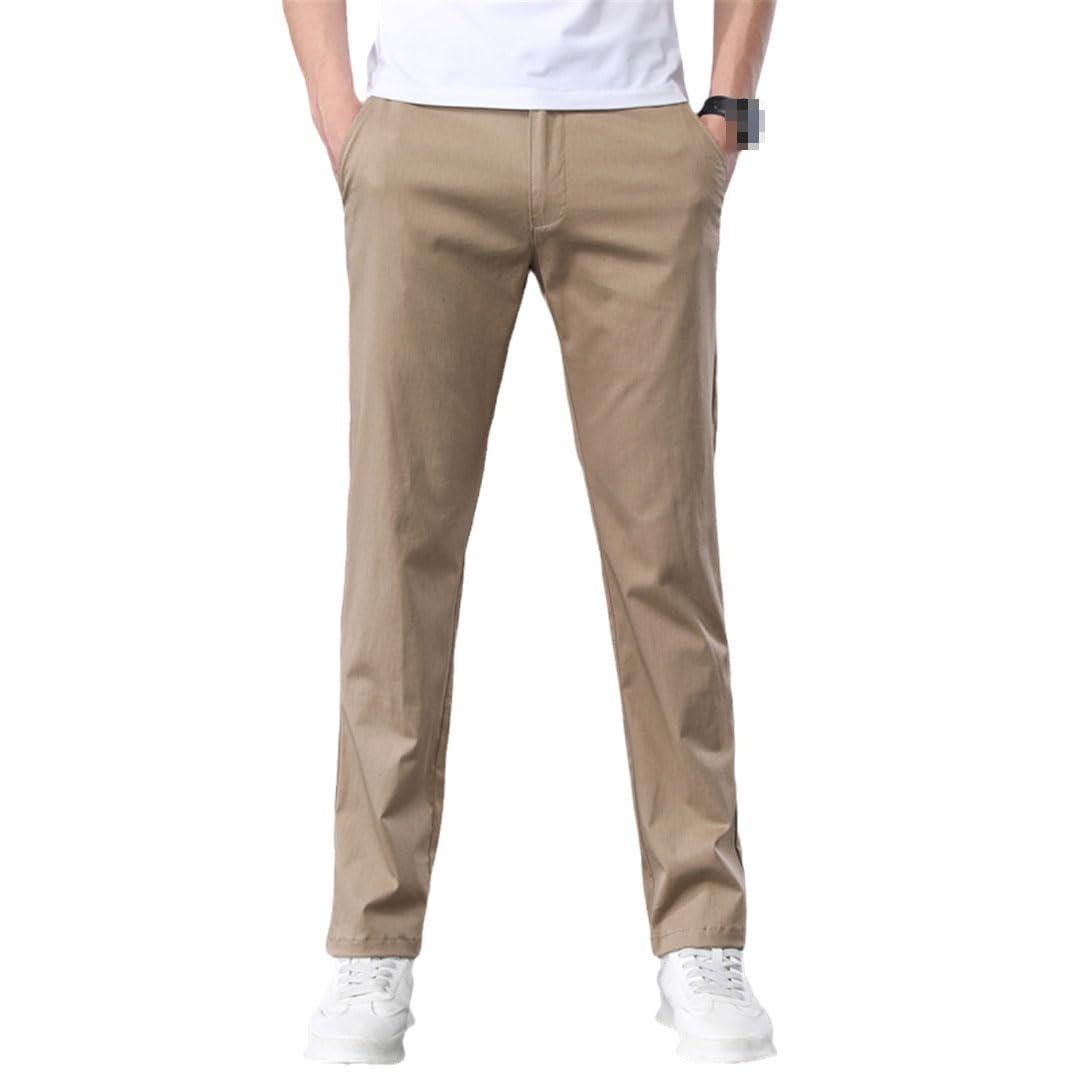 Vogrtcc Pantalones Casuales Delgados De Ajuste Regular para Hombres Pantalones Rectos Pequeños De Negocios