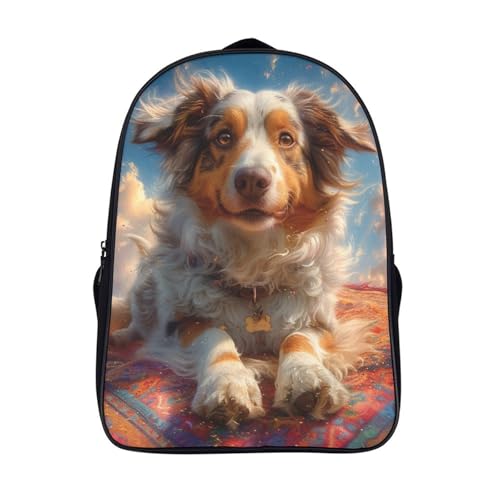 Sac à dos enfant pour école maternelle garçon fille avec motif Australian Shepherd
