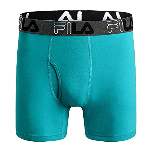 Fila Men's 6" Performance Boxer Briefs with Fly or No Fly Front, 95% Cotton, 5% Spandex Briefs, 4-Pack2