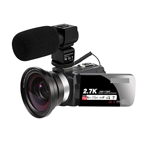 rfIJ 4kA iCg rW 2K rfIJ 16X Y[ԊO Vlog rfI J 2.7K 30MP |[^u fW^ R[_[ Cu Xg[~Op Avlog J(With 128G SD Card,With M