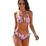Conjunto de bikini con estampado de bola de discoteca para mujer, traje de baño de dos piezas para mujer, traje de baño triángulo, Multicolor, M
