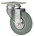 Plate Caster, Swivel, Rubber, 3 in, 154 lb, D
