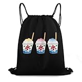 [NBKING] ジムサック 3種類のかき氷 リュック ナップサック プールバッグ 防水 軽量 折り畳み おしゃれ 収納便利 運動 旅行 アウトドア スポーツバッグ 男女兼用