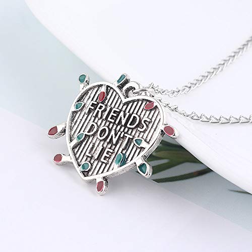 Preisvergleich Produktbild DTKJ Glühbirne Brief Herz Anhänger Halskette für besten Freund Geschenk Schmuck