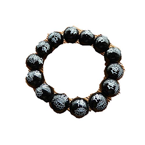 Bracelet d'obsidienne noire contre le stress et anxiété